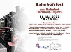 Read more about the article Bahnhofsfest zum 150(+2)jährigem Jubiläum Bahnstrecke Cottbus-Großenhain